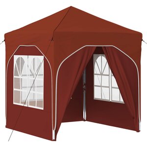 vidaXL Tente de fête pop-up 192 x 192 x 245 cm Terre cuite
