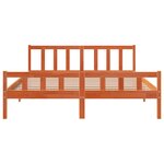 vidaXL Cadre de lit sans matelas cire marron 180x200cm bois pin massif