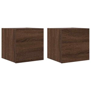 vidaXL Meubles TV muraux 2 Pièces Chêne marron 30 5x30x30 cm
