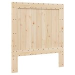 vidaXL Cadre de lit avec tête de lit gris 90x200 cm bois de pin massif
