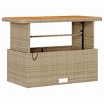 vidaXL Ensemble de salle à manger pour jardin 4 Pièces Beige Poly rotin