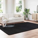 vidaXL Tapis shaggy à poils longs NAVARRA Noir 200x290 cm polyester
