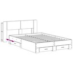 vidaXL Cadre de lit avec rangement Gris béton 160 x 200 cm