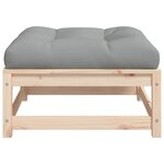vidaXL Repose-pieds de jardin avec coussins 2 Pièces bois de pin massif