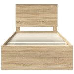 vidaXL Cadre de lit avec tête de lit Sonoma 100 x 200 cm Pin massif
