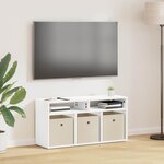 vidaXL Basboard avec tiroir Blanc 87 x 27 5 x 43 cm