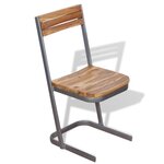 vidaXL Chaises à manger lot de 4 bois de teck massif