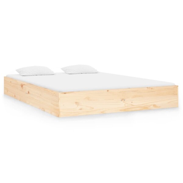 vidaXL Cadre de lit sans matelas bois massif 120x190 cm