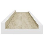 vidaXL Étagères murales 4 Pièces blanc et chêne sonoma 80x9x3 cm