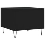 vidaXL Tables basses 2 Pièces noir 50x50x40 cm bois d'ingénierie