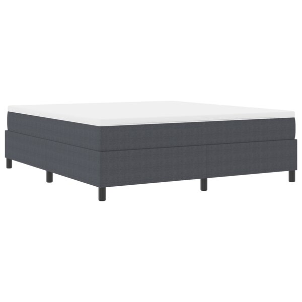 vidaXL Lit à ressorts avec matelas gris foncé  super king size  en velours côtelé