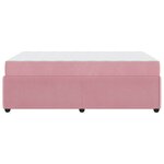 vidaXL Cadre de lit avec matelas Rose 120 x 200 cm Velours