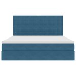 vidaXL Lit avec rangement et matelas Bleu foncé 180 x 200 cm Velours