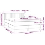 vidaXL Sommier à lattes de lit et matelas Vert foncé 140x190cm Velours