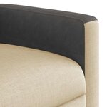 vidaXL Fauteuil de massage inclinable Crème Tissu