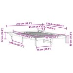 vidaXL Cadre de lit avec tables de chevet Blanc 160 x 220 cm