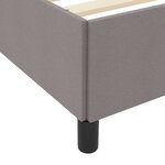 vidaXL Lit à ressorts Taupe  Noir 120 x 190 cm Tissu  Bois Engineered