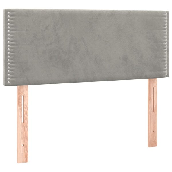 vidaXL Tête de lit Gris clair 100x5x78/88 cm Velours
