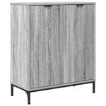 vidaXL Buffet Sonoma gris 69 5 x 33 x 82 cm Bois d'ingénierie