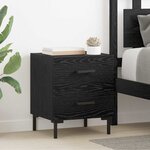 vidaXL Cabinet de chevet 2 Pièces Chêne noir 40 x 35 x 47 5 cm