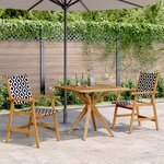 vidaXL Ensemble à manger de jardin 3 Pièces Bois d'acacia solide