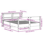 vidaXL Cadre de lit sans matelas 140x200 cm bois massif de pin