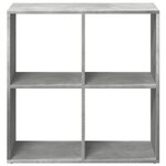 vidaXL Étagère séparatrice de pièce gris béton 69 5x29x69 5 cm