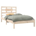 vidaXL Cadre de lit sans matelas 90x190 cm bois massif