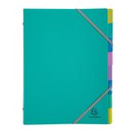 Trieur plastique forever young exacompta 8 divisions couleurs assorties - lot de 4