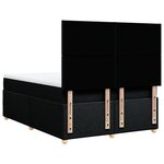 vidaXL Sommier à lattes de lit avec matelas Noir 160x200 cm Tissu