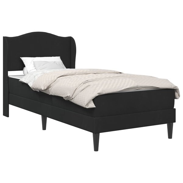 vidaXL Cadre de lit avec tête de lit Noir 100 x 200 cm Velours