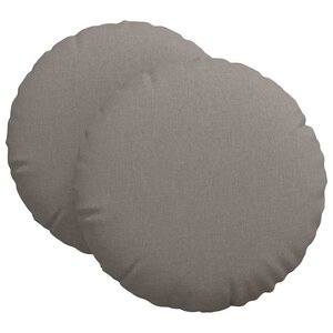 vidaXL Coussins de siège 2 pc Tissu Taupe Ø80 x 29 cm