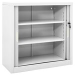 vidaXL Armoire à portes coulissantes Gris 90x40x90 cm Acier