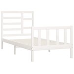 vidaXL Cadre de lit sans matelas blanc 100x200 cm bois de pin massif