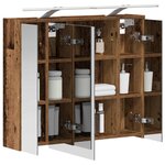 vidaXL Armoire Miroir de Salle de Bain Bois ancien 73 5 x 16 x 62 5 cm