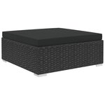 Salon de jardin meuble d'extérieur ensemble de mobilier 10 pièces avec coussins résine tressée noir 02_0015171