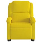 vidaXL Fauteuil inclinable électrique jaune Velours