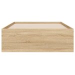vidaXL Cadre de lit avec tiroirs sans matelas chêne sonoma 90x190 cm