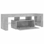 vidaXL Meuble TV avec lumières LED gris béton 120x35x40 cm