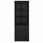 vidaXL Unité de rangement en chêne noir Chêne noir Bois d'ingénierie
