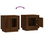 vidaXL Tables de chevet 2Pièces chêne marron 44x35x45cm bois d'ingénierie