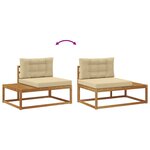 vidaXL Ensemble de canapés d'extérieur 6 pc Naturel et Beige