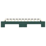 vidaXL Lit de jour avec lit gigogne vert foncé 100x200 cm velours