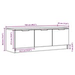 vidaXL Meuble TV chêne artisanal 102x35x36 5 cm bois d'ingénierie