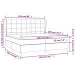 vidaXL Sommier à lattes de lit avec matelas Noir 200x200 cm Tissu
