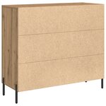 Buffet vidaXL Artisan Chêne 90x34x80 cm en bois d'ingénierie