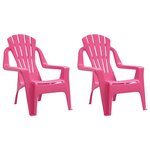 vidaXL Chaises de jardin pour enfants lot de 2 rose 37x34x44 cm PP