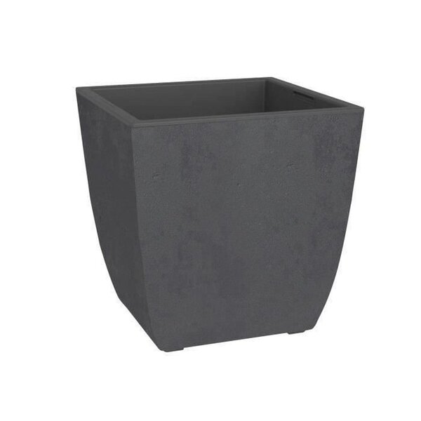 Bac à fleurs carré 42 L - 43 5 x 43 5 x 44 cm - Bac intérieur amovible - Gris anthracite