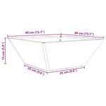 vidaXL Cache-pot de jardin 5 Pièces Rouillé 40 x 40 x 15 cm Acier patiné