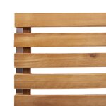 vidaXL Chaises de jardin empilables 2 Pièces en bois d'acacia et acier inoxydable